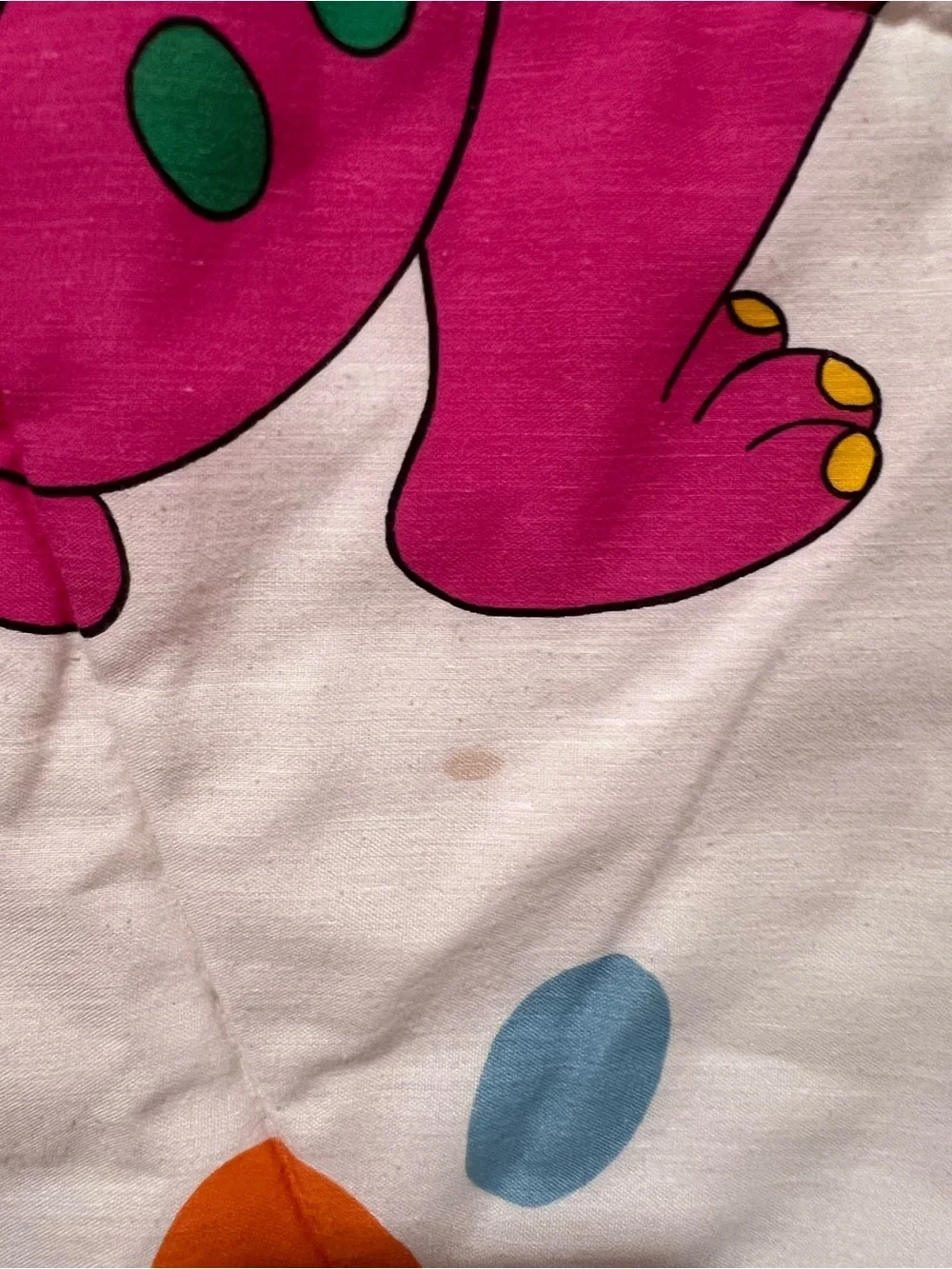 Vintage Barneys & Friends Dinosaur twin comforter 90s Retro cartoon bedding